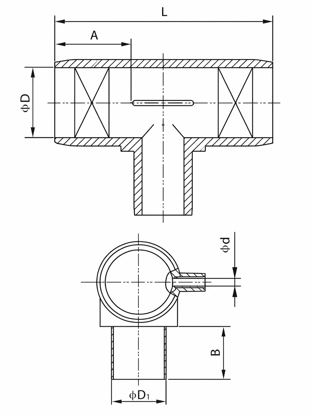 Plano técnico del Codo de Electrofusión 90°